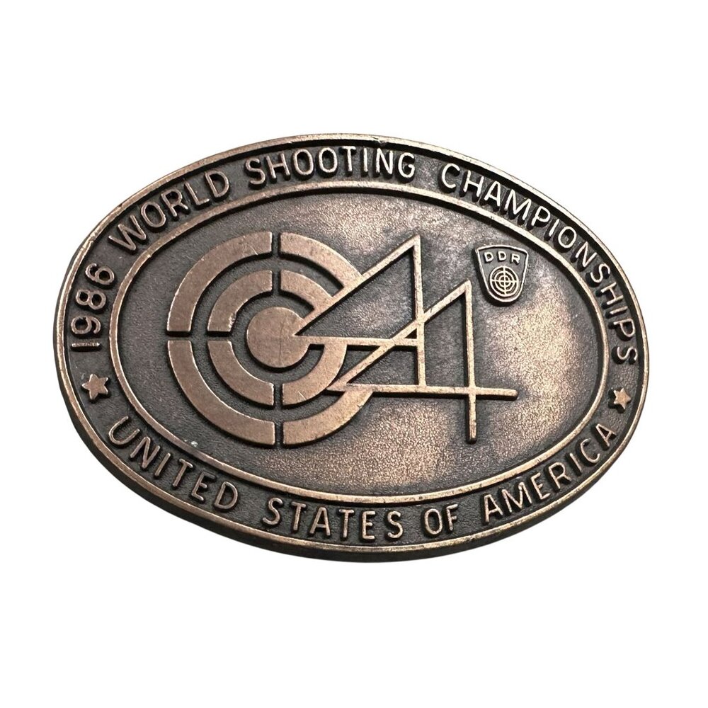 Belt Buckle World Shooting Championship United States of America 1986 USA Made